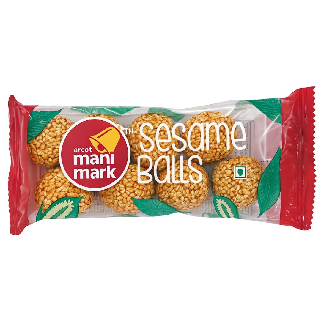 Dulce Bolitas de Sésamo y Panela | Til Gud Laddu | White Sesame Balls 60g Manimark