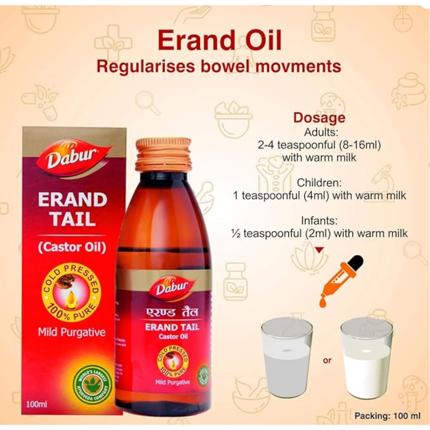 Aceite de Ricino | Castor Oil (Erand Tail) 100ml Dabur