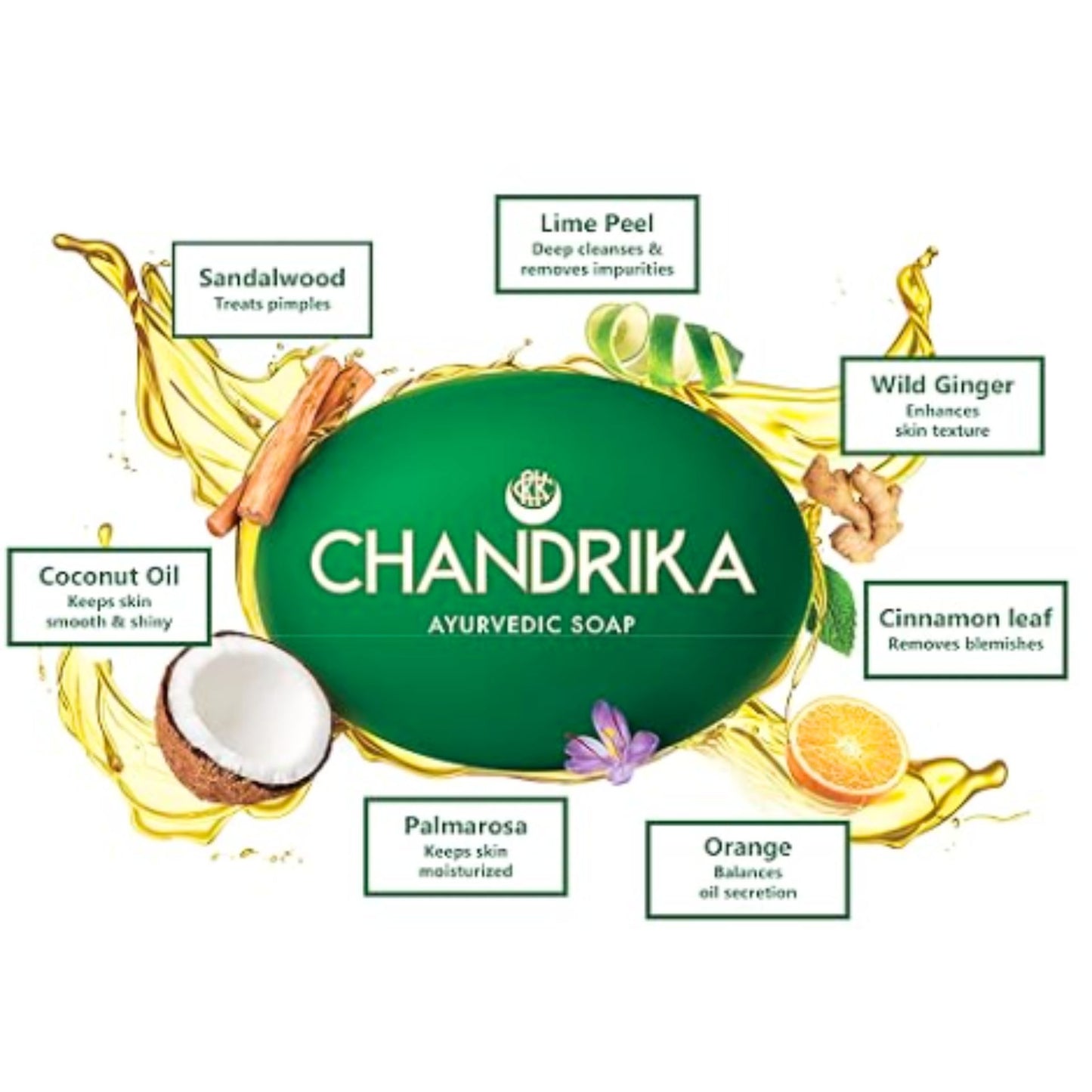 Jabón Ayurveda Original I Ayurvedic Original Soap 125g Chandrika
