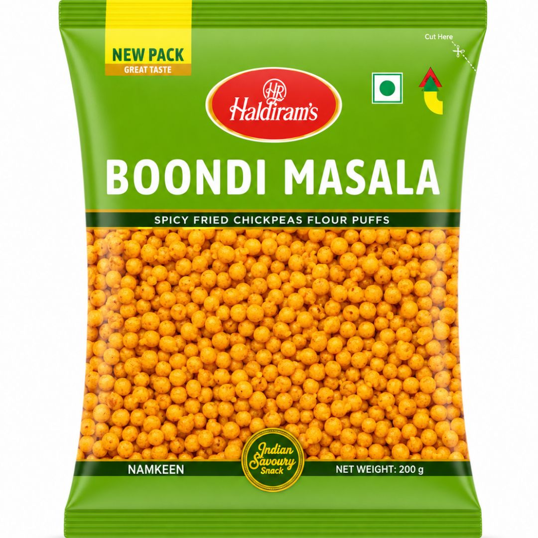 Aperitivos Boondi para Raita | Boondi Masala for Raita 200g Haldiram