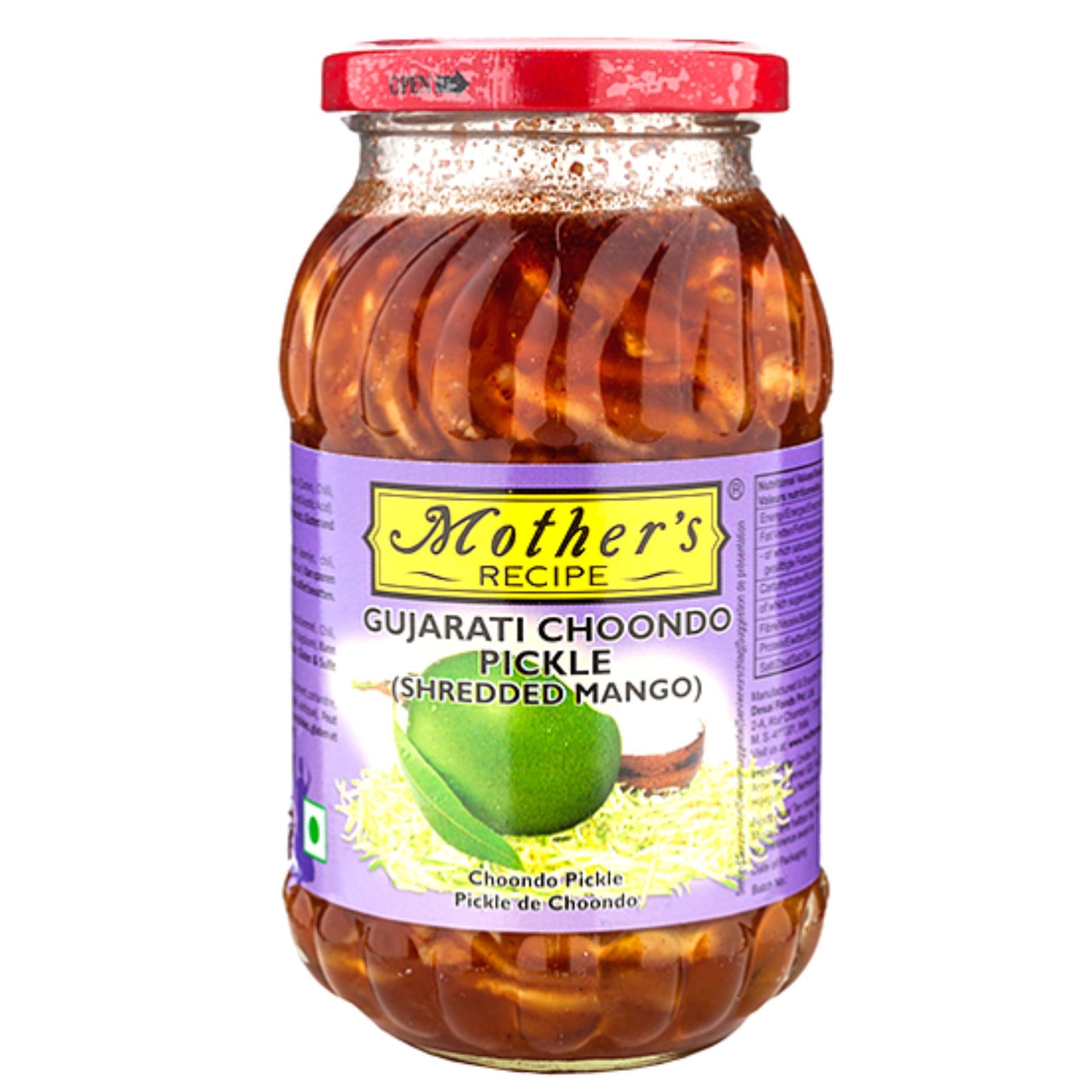 Pickle de Gujrati Choondo (encurtido) | Gujarati Choondo Pickle 575g Mother's Recipe