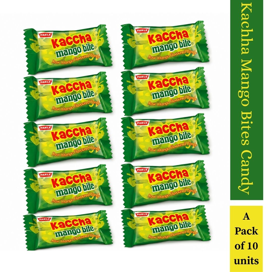 Caramelo de mango | Raw Mango Flavoured Candy | Kaccha Aam Mango Bite 10 units Parle