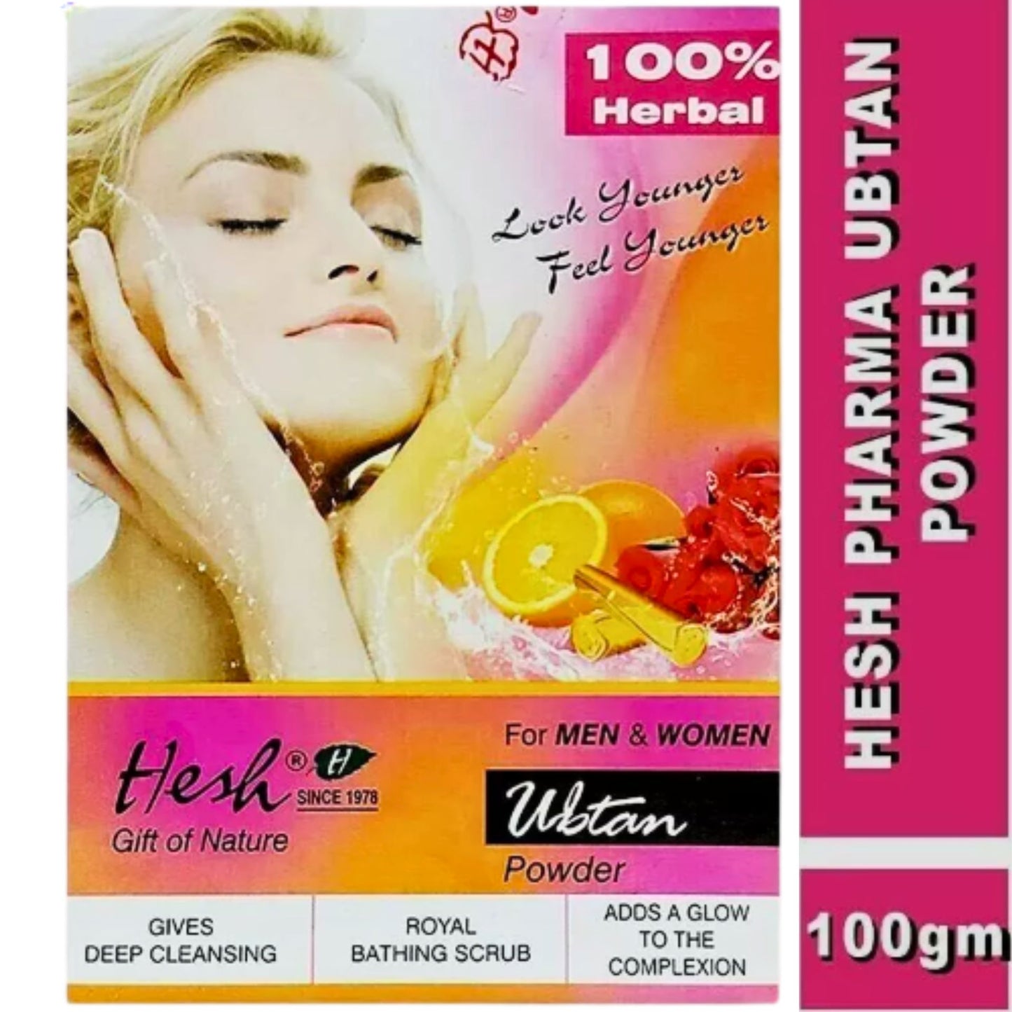 Polvo ayurvédico herbal Ubtan para el rostro | Herbal Ayurvedic Powder for Face Skin Care | Ubtan Powder 100g Hesh