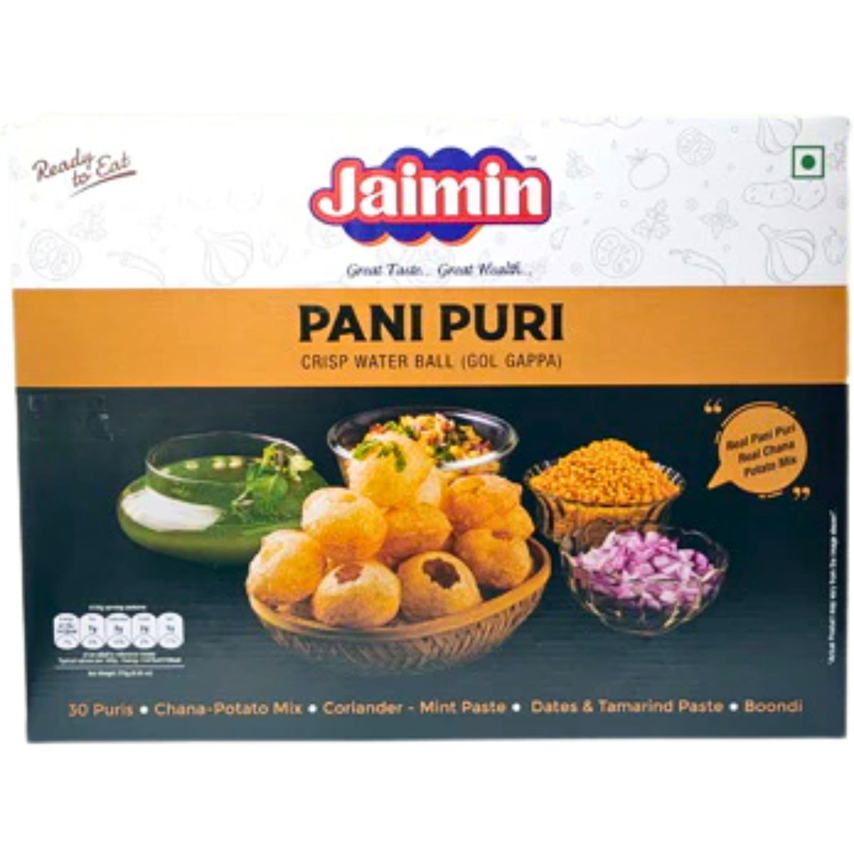 Pani Puri Snacks | Pani Puri 30pcs. 270g Jaimin Kit