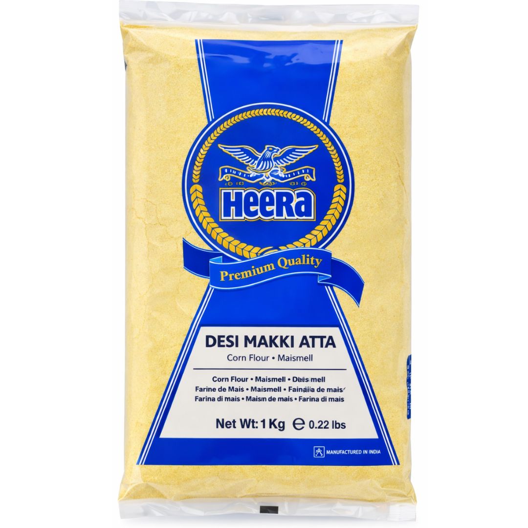 Harina de maíz | Maize Flour | Makki (Makai) Desi Atta 1kg Heera