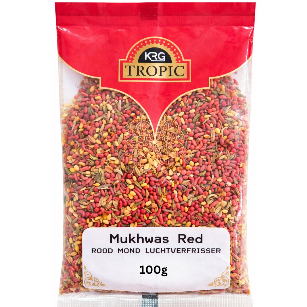 Masticable Digestivo refrescante | Mouth Freshener | Mukhwas Red (Granel/Loose) 100g KRG