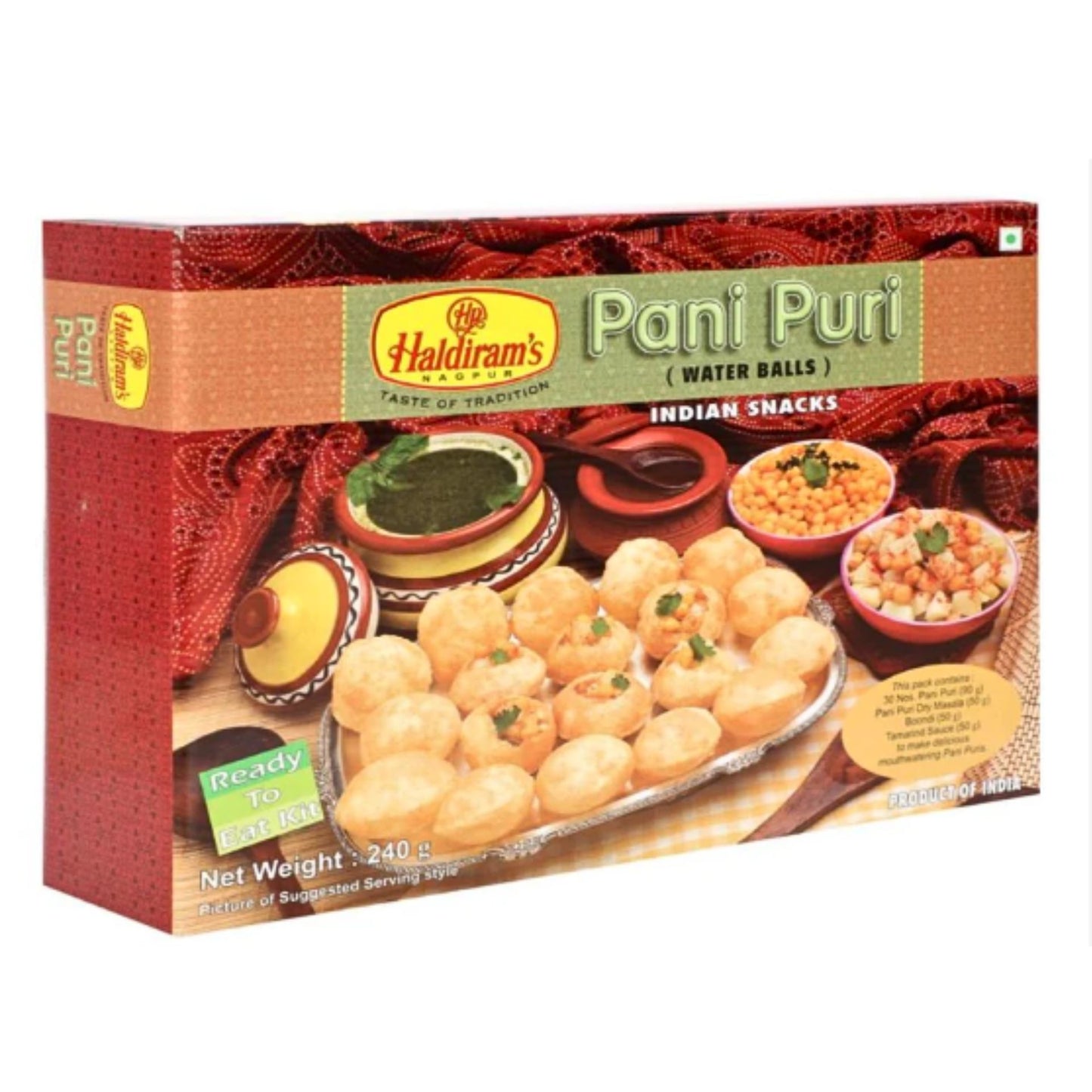 Pani Puri Snacks | Pani Puri 30pcs. Haldiram