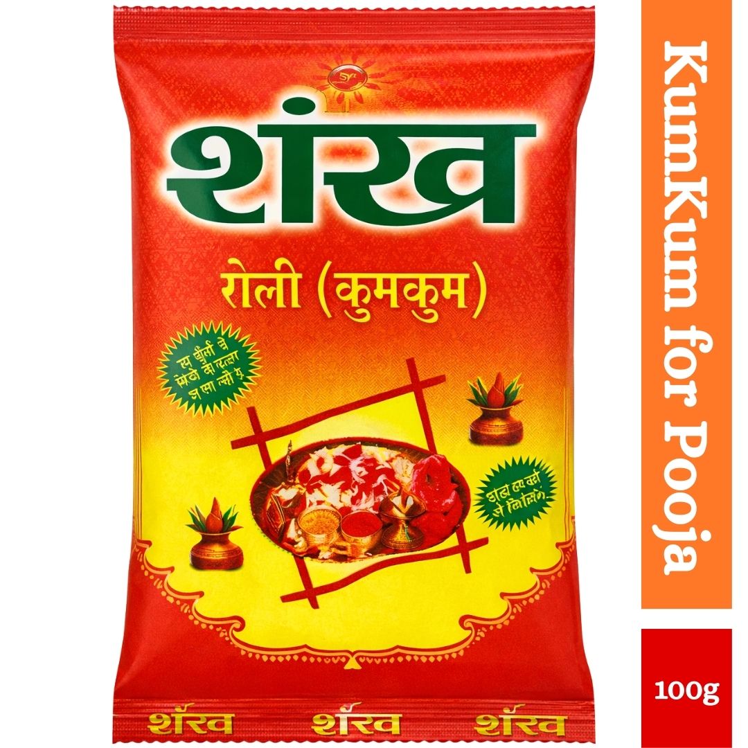 Polvo de kumkum para Pooja | Kumkum (Roli) for Pooja 100g