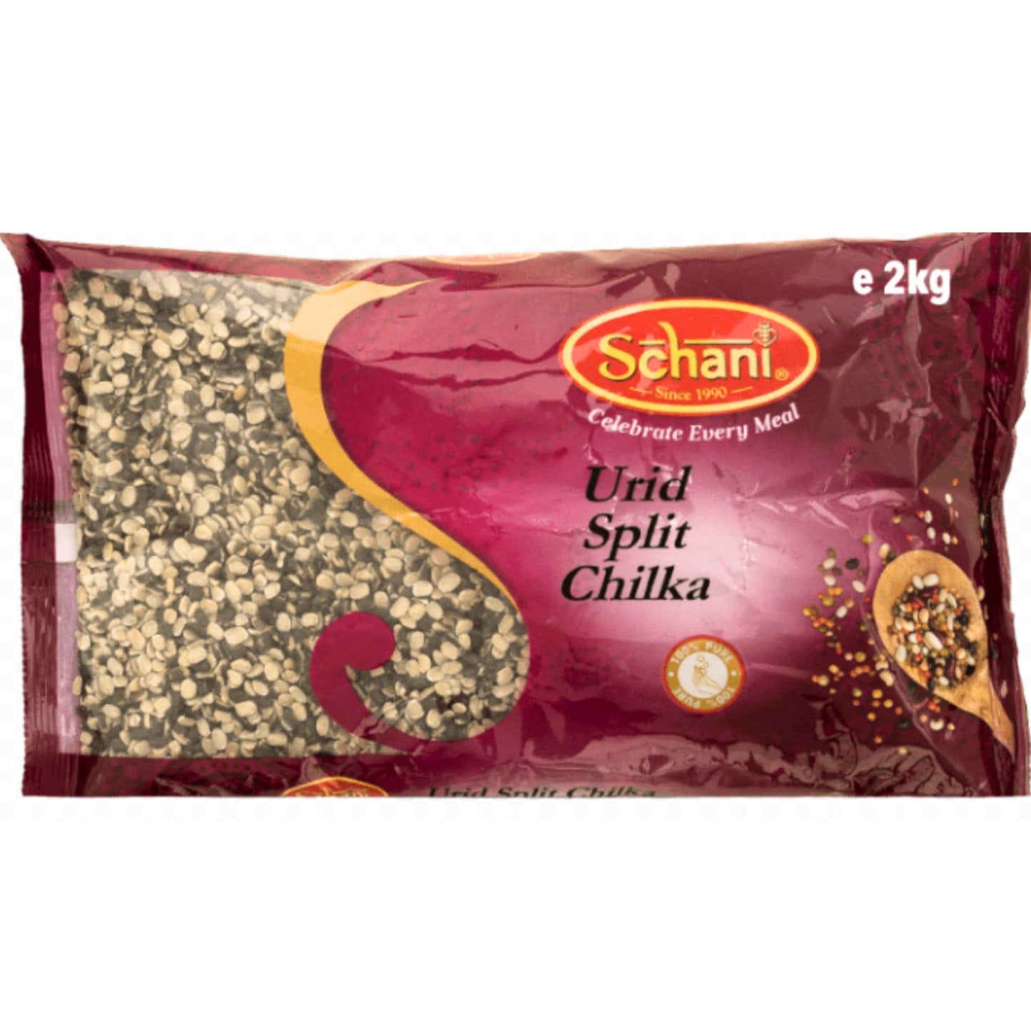 Frijol negro Partido (Vigna mungo) | Split Urid dal 2kg Schani