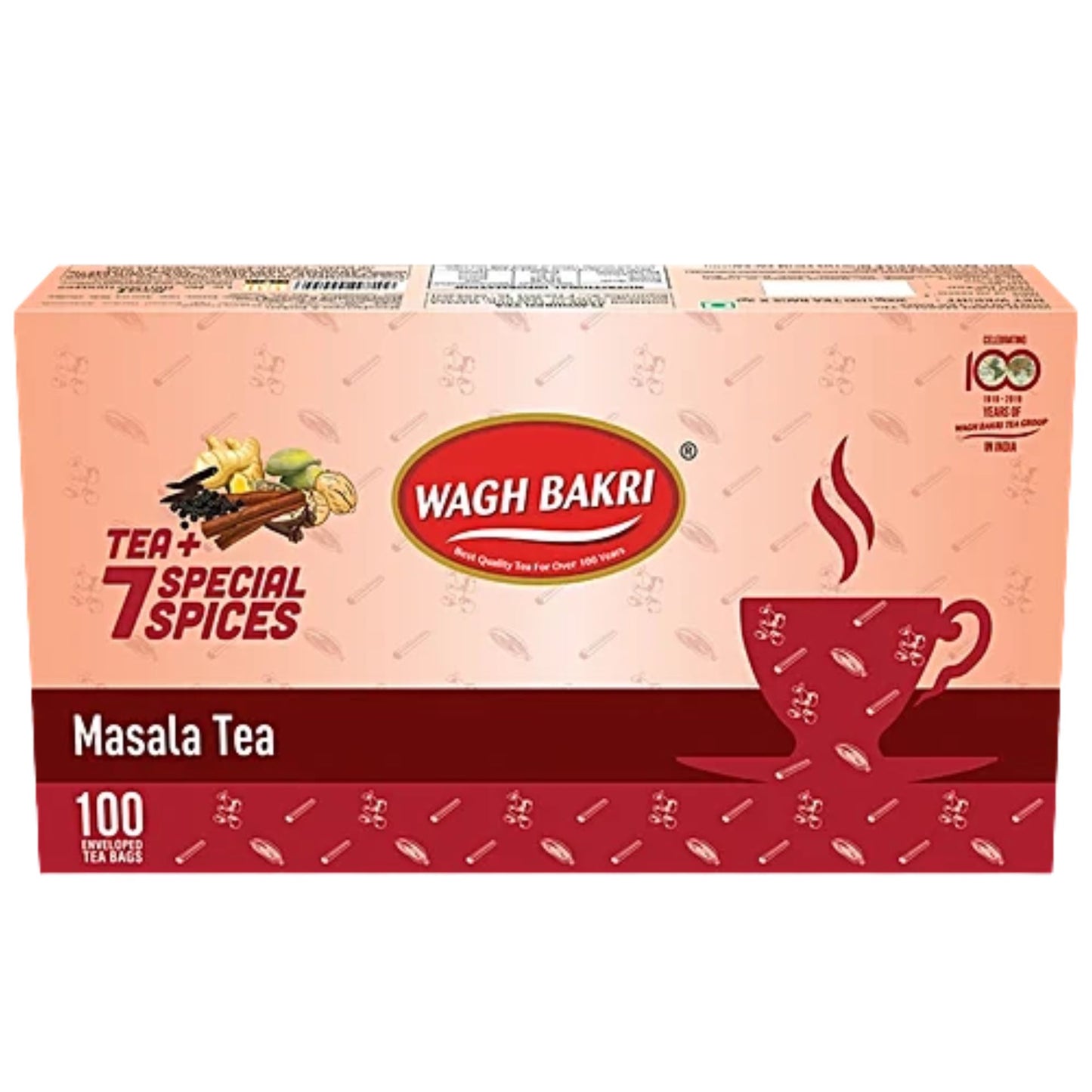 Te con Especias bolsitas Wagh Bakri | Masala Black Tea Bags 100bags*200g Wagh Bakri