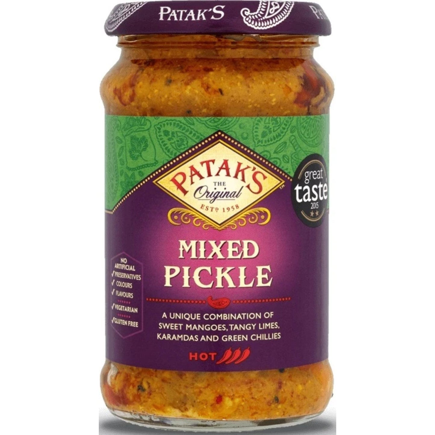 Pickle mixto (encurtido) | Mixed Pickle 300g "Patak"