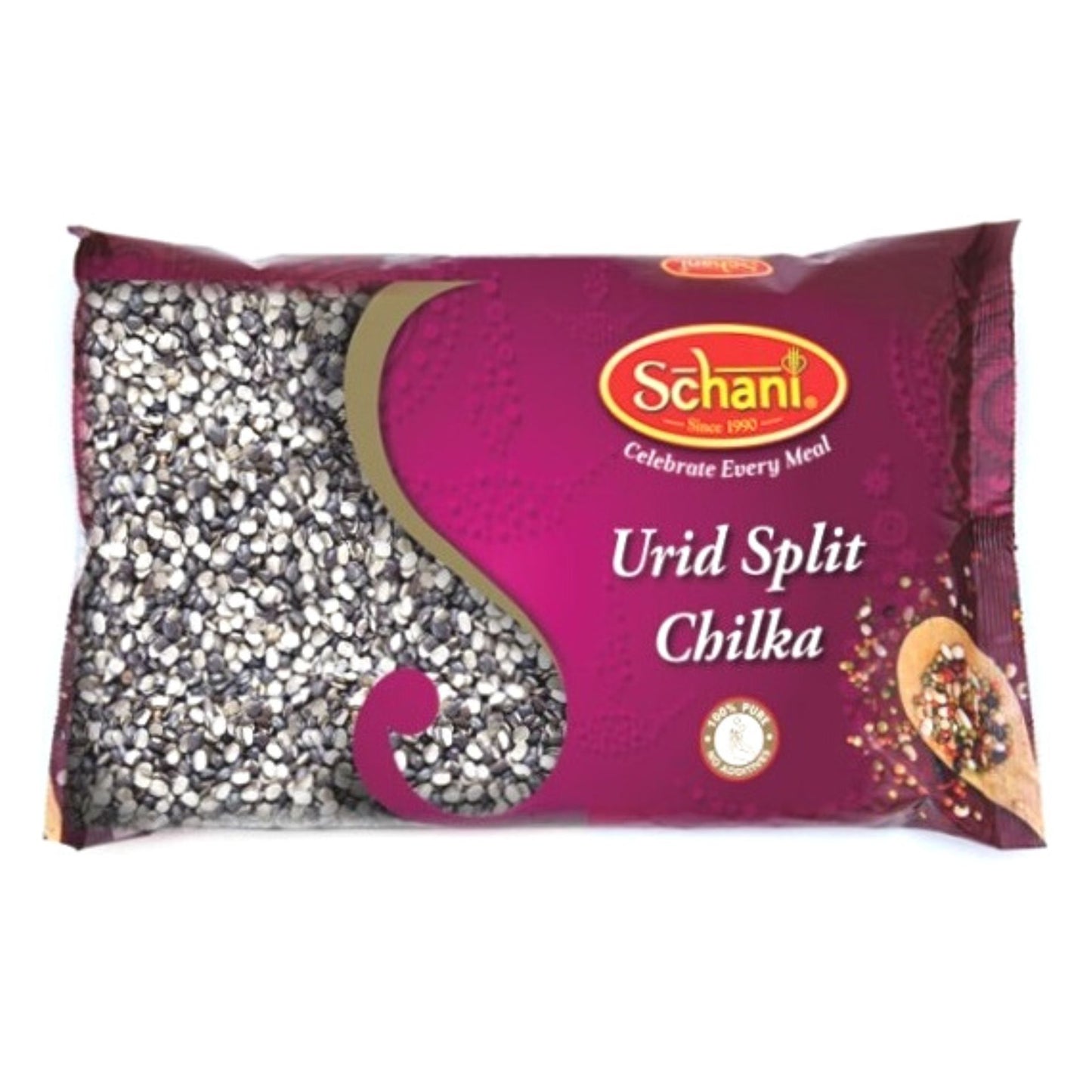 Frijol negro Partido (Vigna mungo) | Split Urid dal 1kg Schani