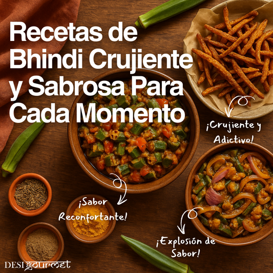 Recetas de bhindi crujiente y sabroso, con curry de okra, bhindi frito y bhindi do pyaza en estilo casero indio.
