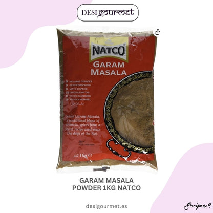 Elevate your dishes with Natco's Garam Masala, a traditional blend of aromatic spices. Perfect for curries, soups, and roasted dishes. A staple in Indian cuisine.
