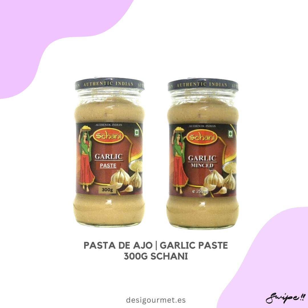 Title: Pasta de Ajo | Garlic Paste 300g Schani  Description: Descubre la conveniencia y el sabor intenso de la Pasta de Ajo de Schani. Ideal para cualquier receta que requiera un toque de ajo fresco. Disponible en 300g y 250g.  Keywords:  Pasta de ajo Garlic paste Schani garlic paste 300g garlic paste Authentic Indian garlic paste