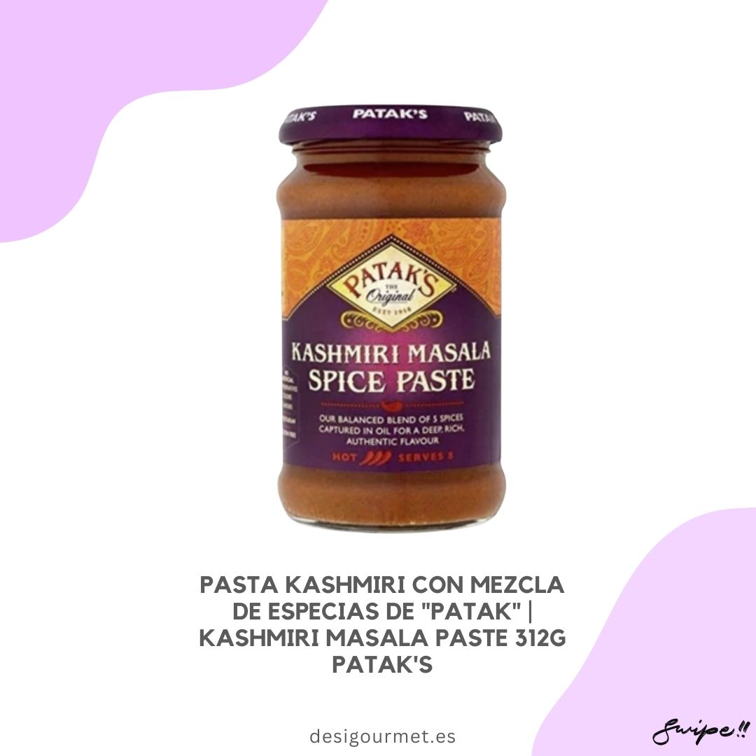 Discover the rich and aromatic essence of Patak's Kashmiri Masala Paste. This 312g jar offers a perfect blend of spices, delivering an authentic Kashmiri flavor to any dish. Ideal for creating vibrant curries and marinades.  Keywords: Kashmiri masala paste, Patak's spice paste, authentic Indian spices, curry paste, hot spice blend.
