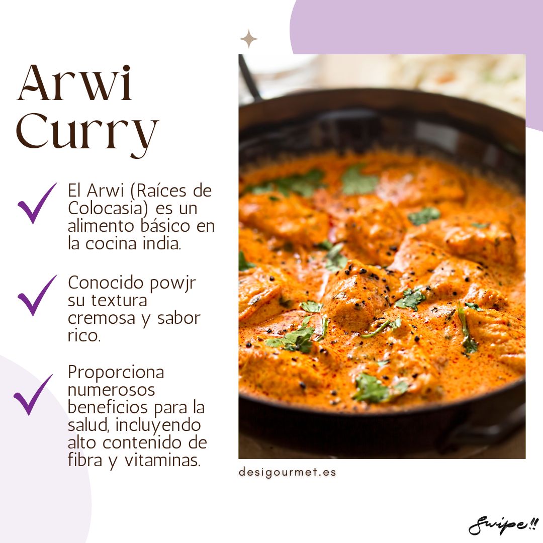 English: Arwi (Colocasia Roots) 340g, perfect for making creamy and flavorful Arwi curry. Spanish: Arwi (Raíces de Colocasia) 340g, perfecto para hacer curry de Arwi cremoso y sabroso.