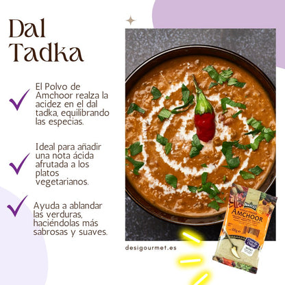 Amchoor Powder adds tangy flavor to chicken curry, great in marinades and spice blends.