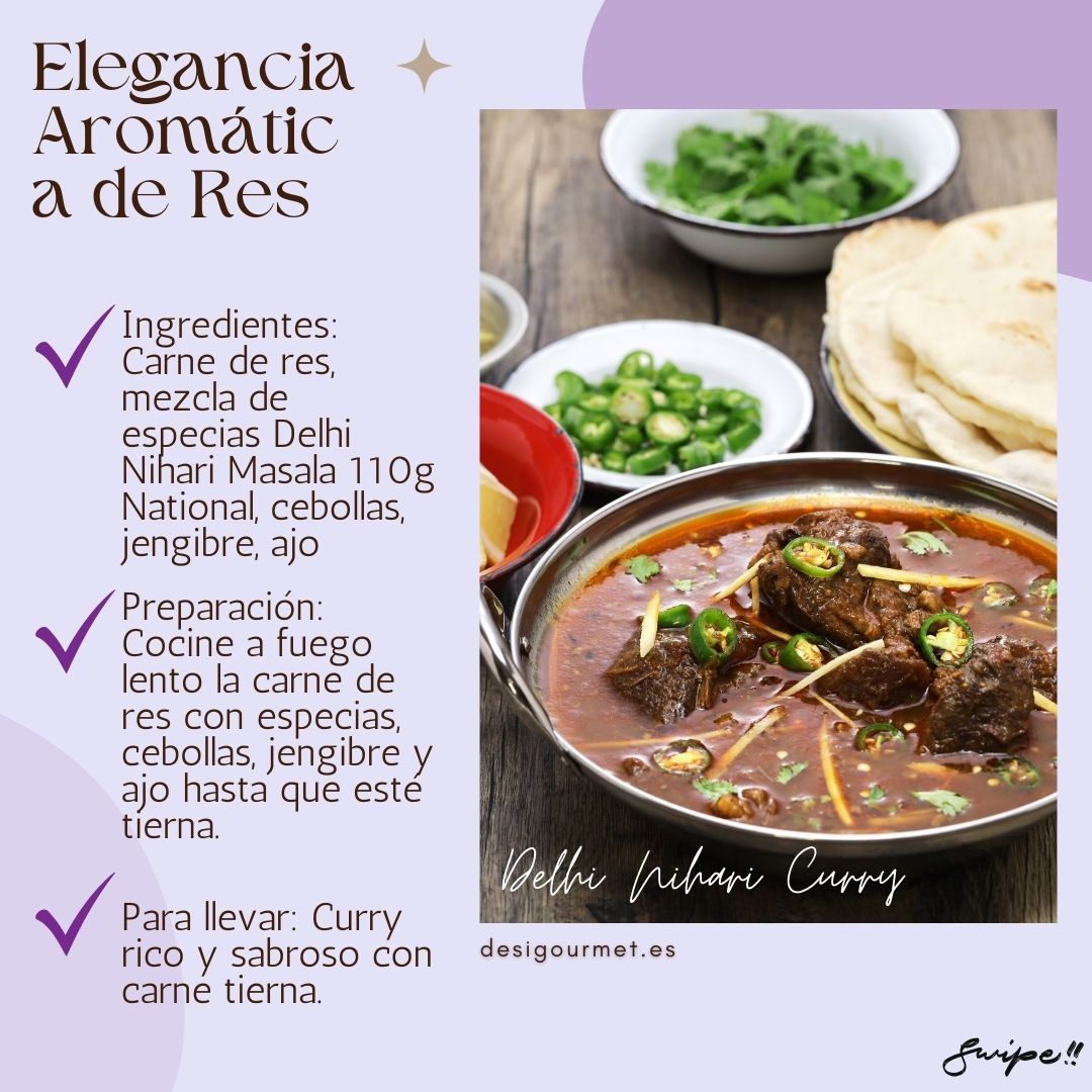 Meta Description: "Indulge in the aromatic elegance of beef curry made with Delhi Nihari Masala 110g from National. Slow-cooked to perfection with spices, onions, ginger, and garlic. Shop at desighubourmet.com!"
