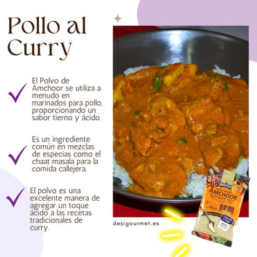 Amchoor Powder adds tangy flavor to aloo chaat, a perfect lemon juice substitute.