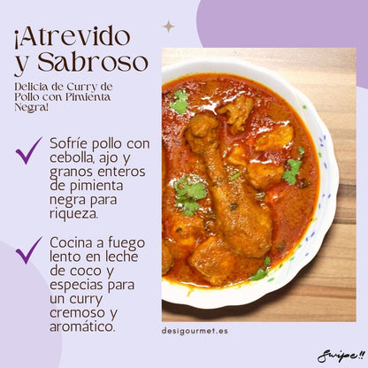 Meta Description: "Enjoy a rich and aromatic curry made with whole black pepper, coconut milk, and spices. This creamy, flavorful dish will delight your taste buds."