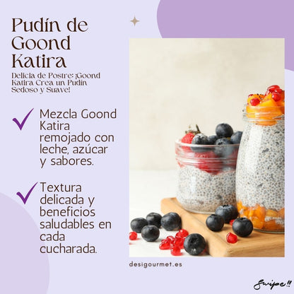 Enjoy Goond Katira Pudding! Soak Goond Katira, mix with milk, sugar, and flavors. A delicate, healthy dessert in every spoonful.