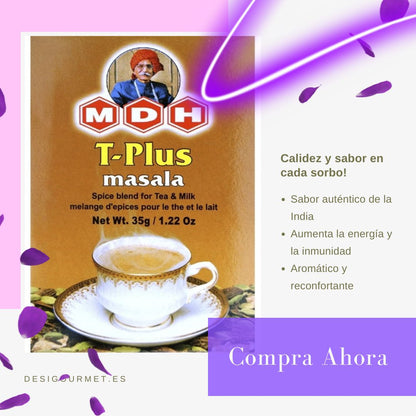 MDH Masala Chai Spice Blend 35g: Authentic Indian spice mix for a warming, aromatic tea experience. Buy now from desighubourmet.com.
