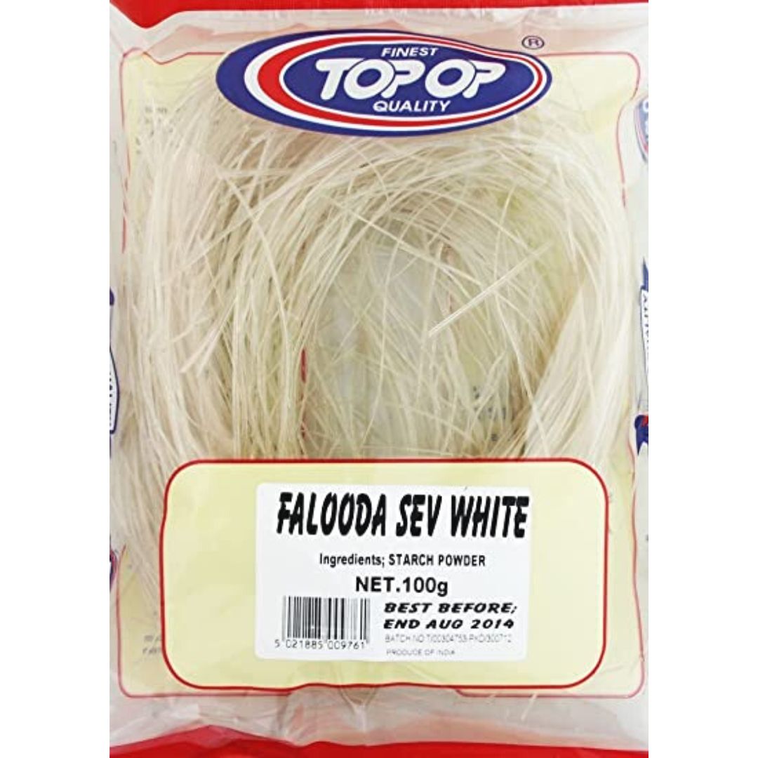 Traditional Dessert Noodles with Ice Cream | Starch Strands for Ice Cream Dessert | White Falooda 100g