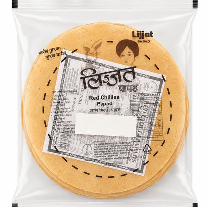 लाल मिर्च पापड़म | पापड़ लाल मिर्च 200 ग्राम लिज्जत