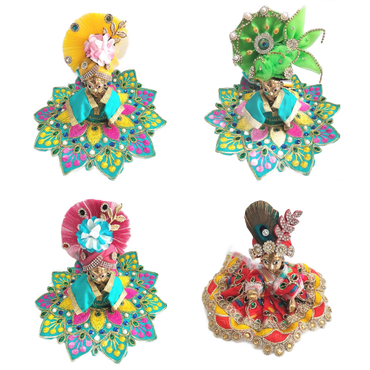 Adorno para la cabeza  | Designer Crown for god | Designer Mukut for pooja (size 3)