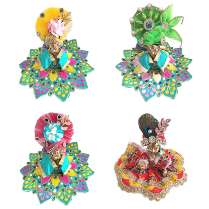 Adorno para la cabeza  | Designer Crown for god | Designer Mukut for pooja (size 3)