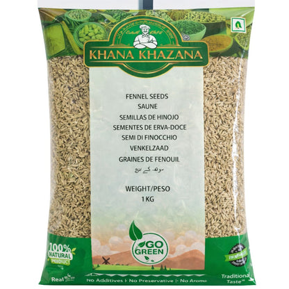 Semillas de Hinojo | Fennel Seeds 1kg Khana Khazana