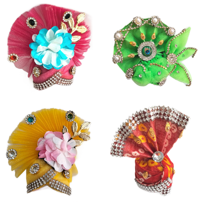 Adorno para la cabeza  | Designer Crown for god | Designer Mukut for pooja (size 3)