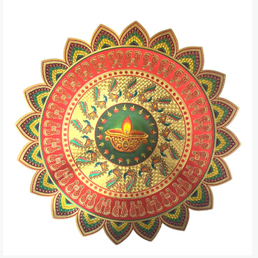 Pegatinas de piso con patrón Rangoli | Rangoli Pattern Floor Stickers in Golden (Floor Covering Area)