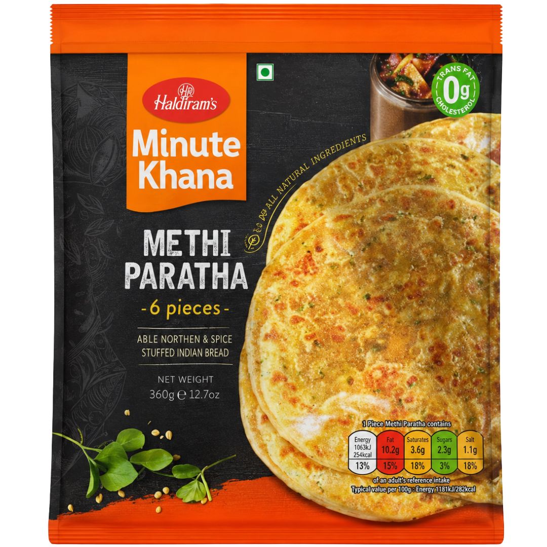 Bread stuffed with fenugreek leaves and spices | Methi Paratha 300g/6 pcs. Haldiram