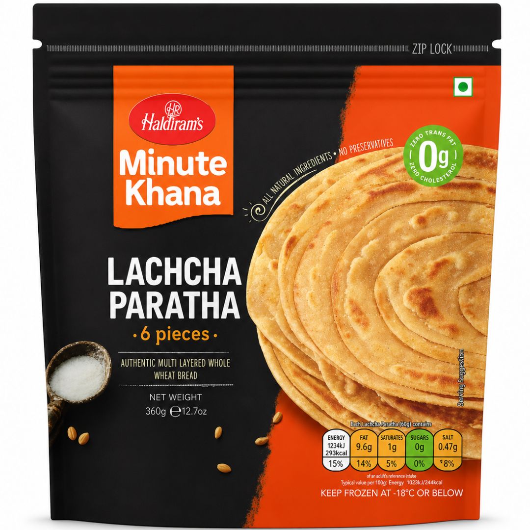 Pan Indio Paratha (Congelado) | Lachcha Paratha 360g/6pcs.Haldiram's (Frozen)