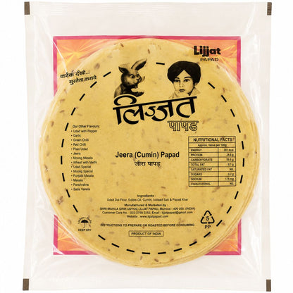 Papadum of Cumin | Cumin Papad 200g Lijjat