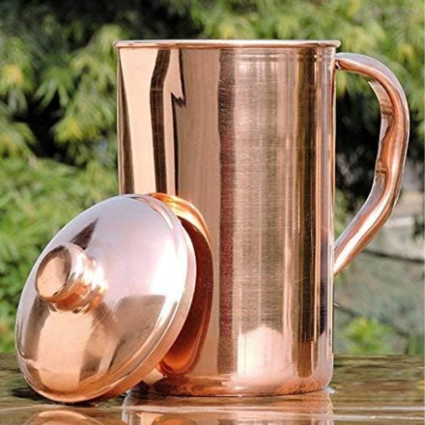 Jarra de agua de cobre puro | Pure Copper Water Jug Pitcher for Ayurveda Health Benefit