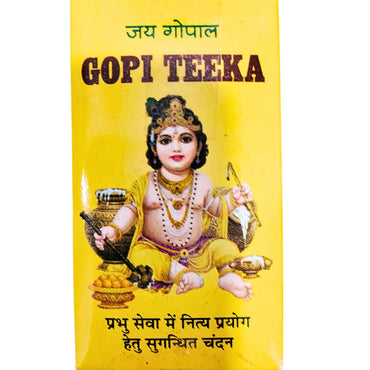 Sandalo Puro | Sandalwood Yellow Tika | Pure Gopi Chandan Tika (Yellow) 65g Jai Gopal