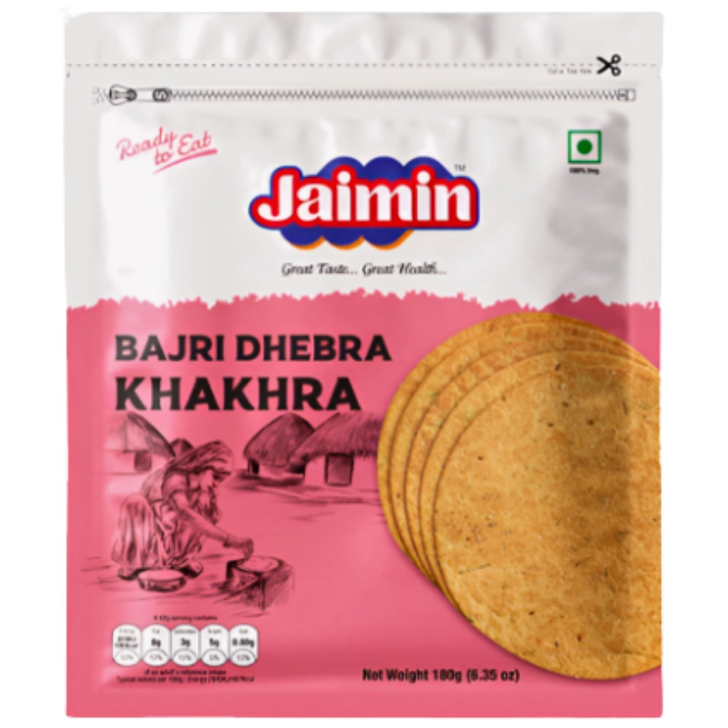 Khakhra de Mijo | Khakhra Bajri Dhebra 180g Jaimin