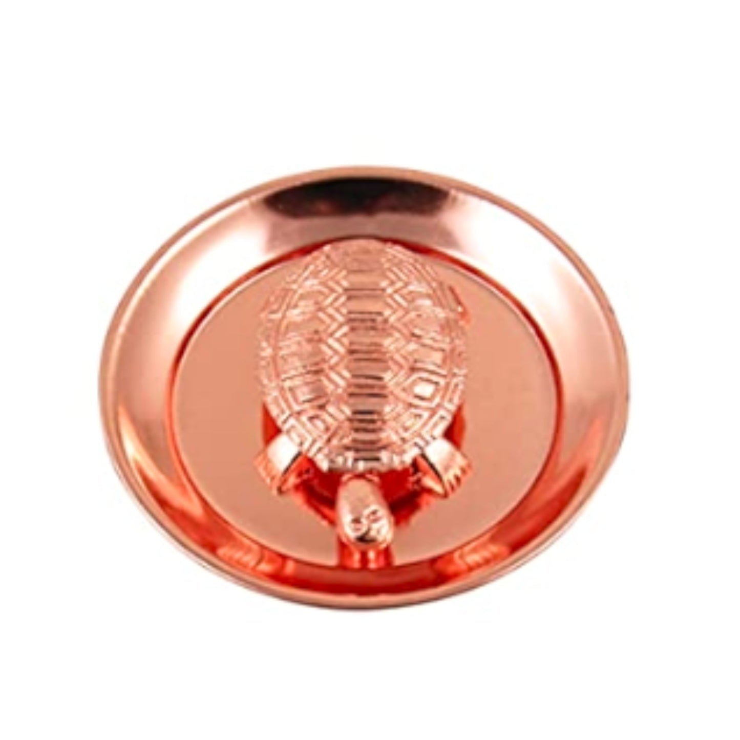 Juego de platos de tortuga Feng Shui Vastu de metal de cobre | Feng Shui Vastu Turtle Tortoise Copper Plate Set (M)
