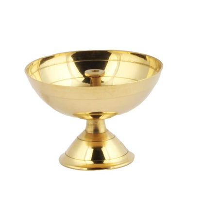 Diya (lámpara) Latón | Brass Akhand Jyoti Diya (Oil Lamp) Size -5, Deepak for Pooja