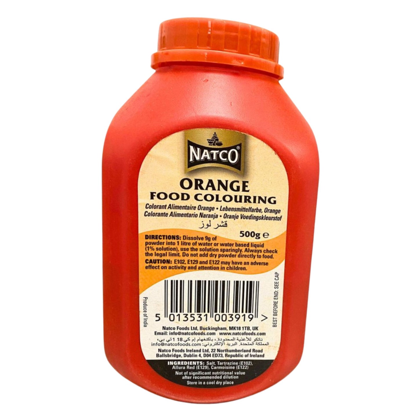 Colorante Naranja en Polvo | Orange Food Colour Powder 500g Natco