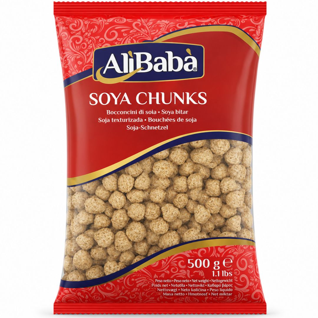 Soja Texturizada extra gruesa | Soya Chunks (Soya Wadi) 500g a.b.