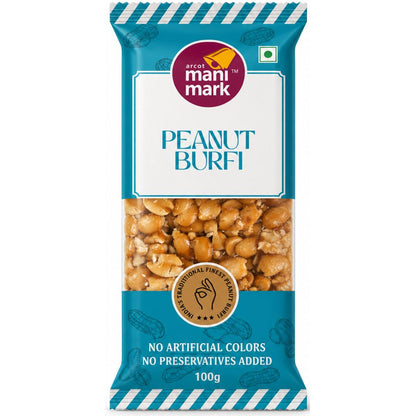 Dulce Turrón de Cacahuetes | Chikki Peanut (Burfi) 100g Manimark