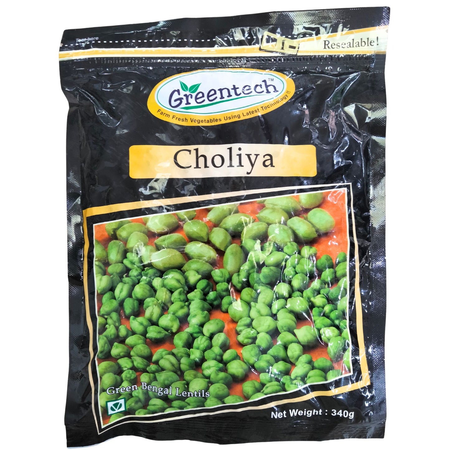 Gramo de bengala verde (Congelado) | Green Chana | Choliya (Green Bengal Gram) 340g Greentech (Frozen)