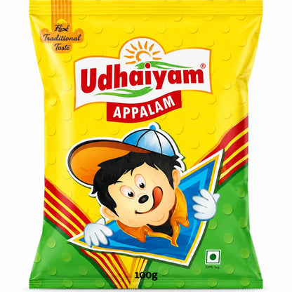 Papadum Madras Plain (Appalam) | Madras Plain Papad (Appalam) 100g Udhaiyam