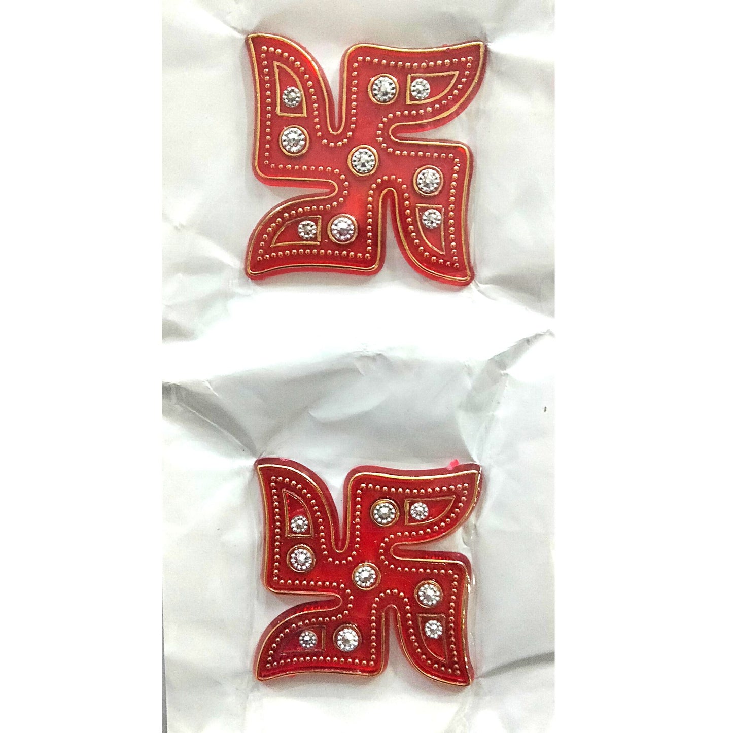 Plastic sticker for decoration | Swastik Sticker Red handcrafted for home decoration