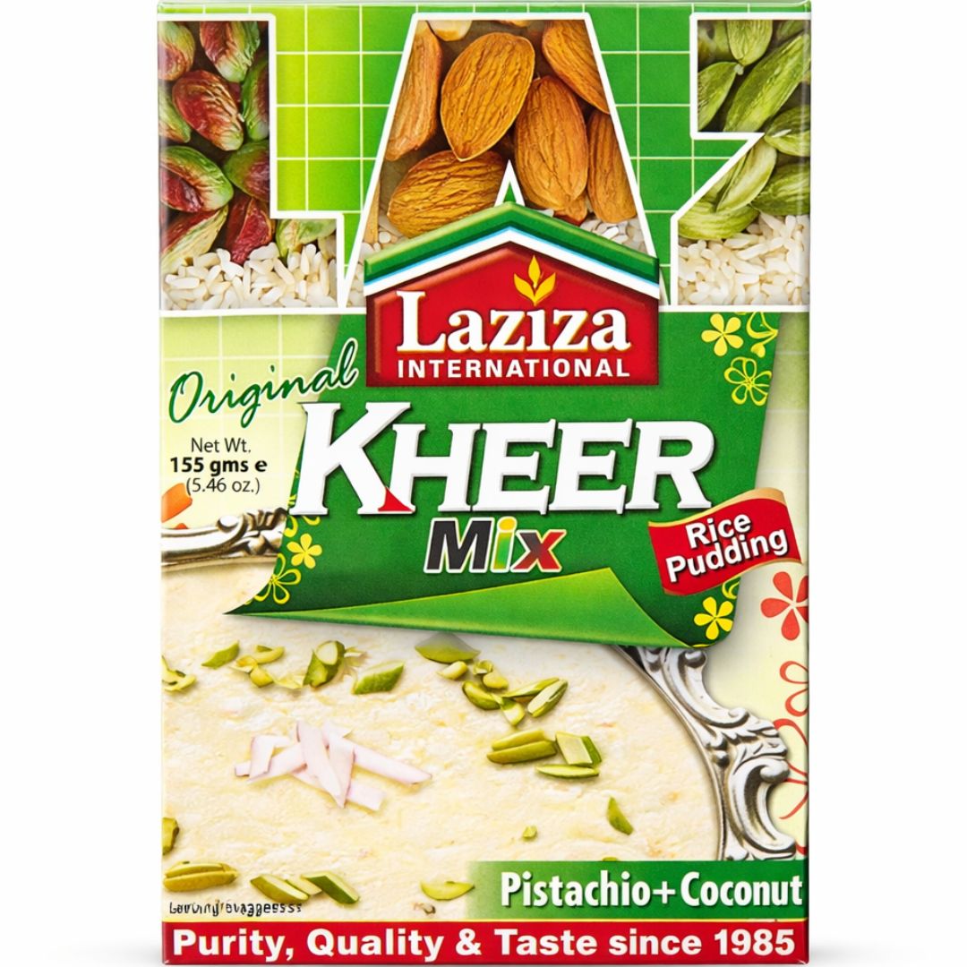 Preparado para Arroz con leche | Indian Rice Pudding | Kheer Mix (Pistachio + Coconut) 155g Laziza