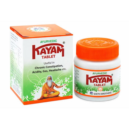 Tabletas de ayurvédicos Kayam | Kayam 30 Tablets Ayurvedic (Eases Constipation, Headache & Hyperacidity) 30 tablets SB